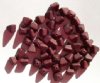 50 8mm Opaque Matte Brick Red Glass Pyramid Beads